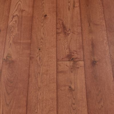 Carmine Plank Flooring: Jordan's Woodflooring carmine-coloured plank flooring, emphasizing its rich red tones and natural wood grain.
