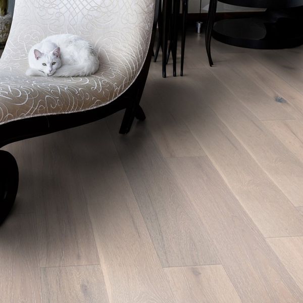 Castle White Brushed and UV Lacquered Engineered Multi-Ply Flooring