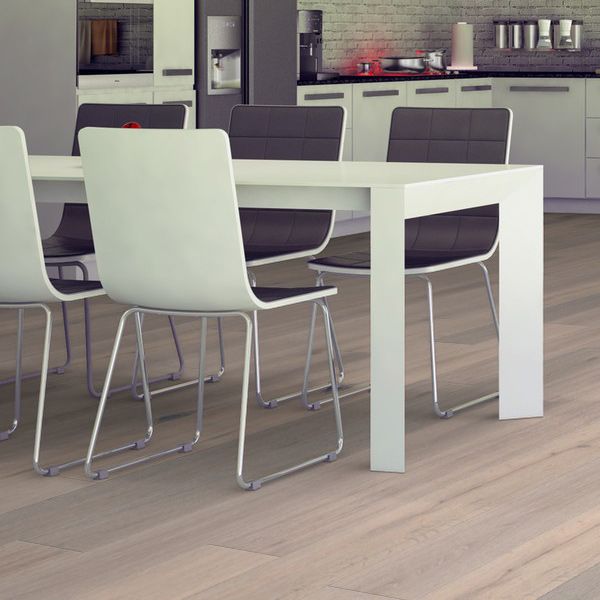 Castle White Brushed and UV Lacquered Engineered Multi-Ply Flooring