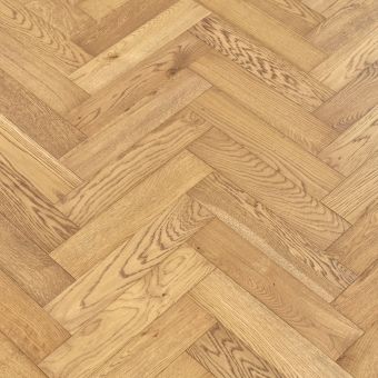 Natural Herringbone Flooring: An image showcasing natural-toned herringbone patterned flooring, with subtle variations in colour and grain pattern, offering a timeless and classic look to any space.