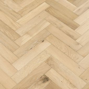 Satin Herringbone Flooring: An image showcasing satin-finished herringbone patterned flooring, characterized by its smooth and glossy surface, creating a luxurious and elegant atmosphere in any room.